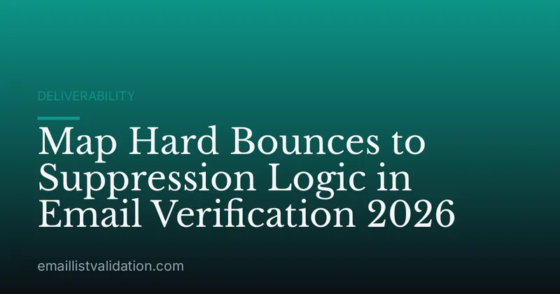 Map Hard Bounces to Suppression Logic in Email Verification 2026