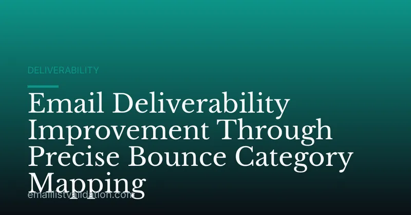 Email Deliverability Improvement Through Precise Bounce Category Mapping