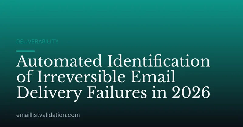 Automated Identification of Irreversible Email Delivery Failures in 2026