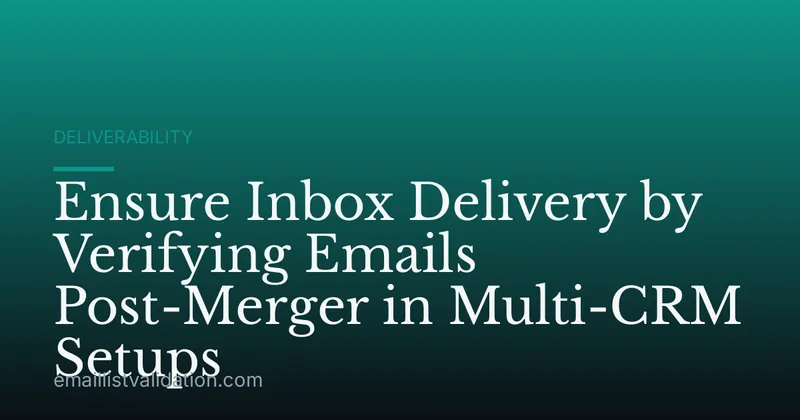 Ensure Inbox Delivery by Verifying Emails Post-Merger in Multi-CRM Setups