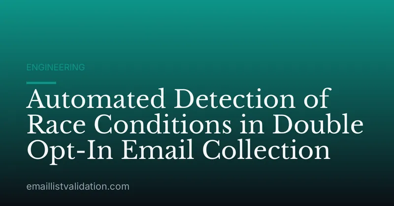 Automated Detection of Race Conditions in Double Opt-In Email Collection