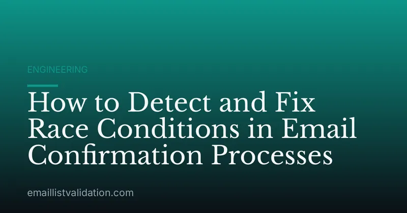 How to Detect and Fix Race Conditions in Email Confirmation Processes