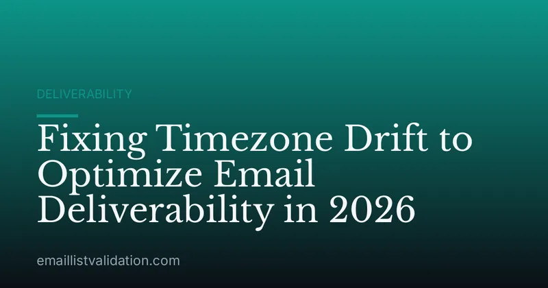 Fixing Timezone Drift to Optimize Email Deliverability in 2026