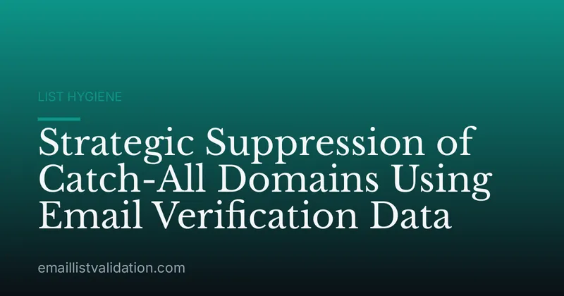 Strategic Suppression of Catch-All Domains Using Email Verification Data