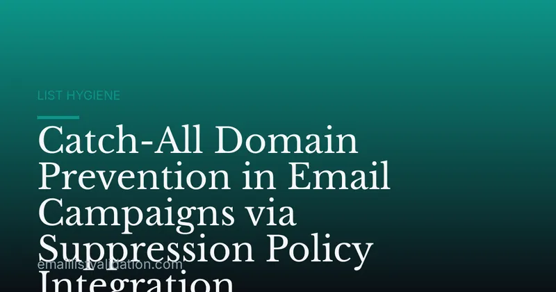 Catch-All Domain Prevention in Email Campaigns via Suppression Policy Integration