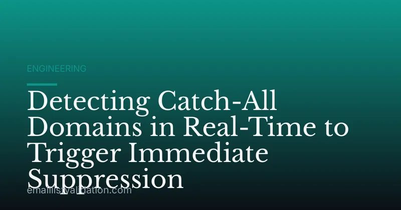 Detecting Catch-All Domains in Real-Time to Trigger Immediate Suppression