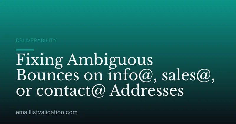 Fixing Ambiguous Bounces on info@, sales@, or contact@ Addresses