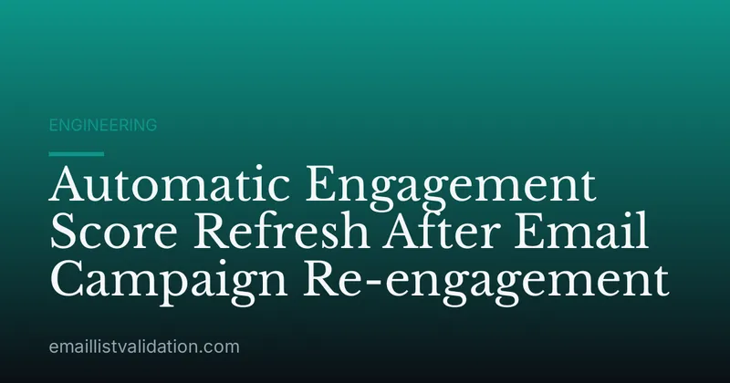 Automatic Engagement Score Refresh After Email Campaign Re-engagement