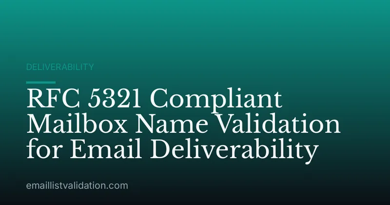 RFC 5321 Compliant Mailbox Name Validation for Email Deliverability