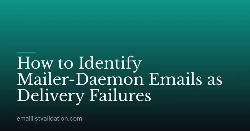 How to Identify Mailer-Daemon Emails as Delivery Failures
