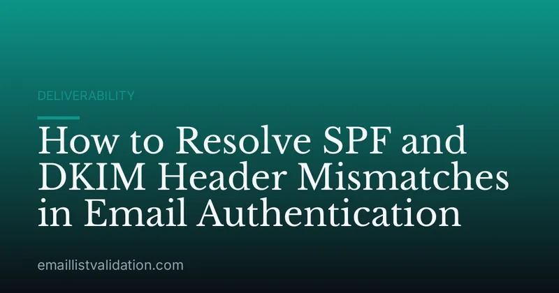 How to Resolve SPF and DKIM Header Mismatches in Email Authentication