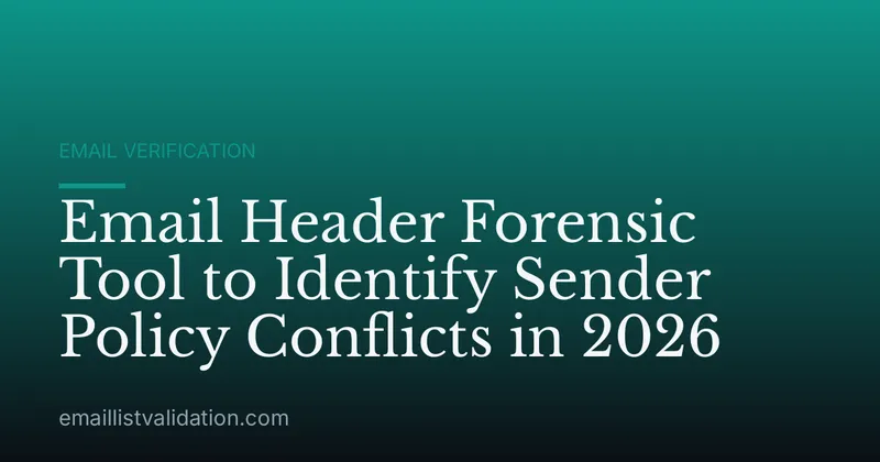 Email Header Forensic Tool to Identify Sender Policy Conflicts in 2026