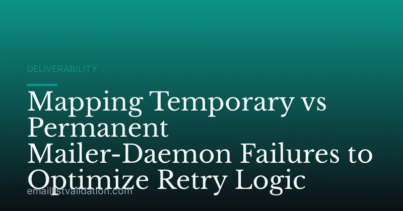 Mapping Temporary vs Permanent Mailer-Daemon Failures to Optimize Retry Logic