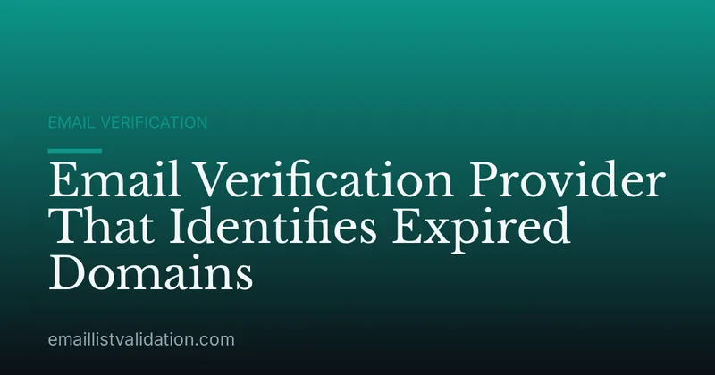 Email Verification Provider That Identifies Expired Domains
