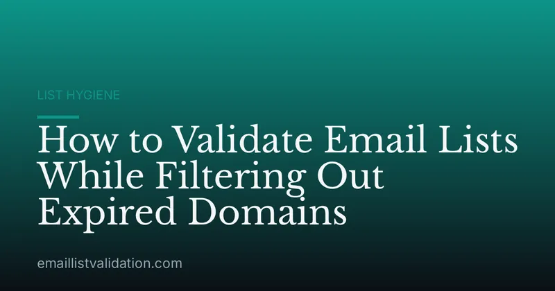How to Validate Email Lists While Filtering Out Expired Domains