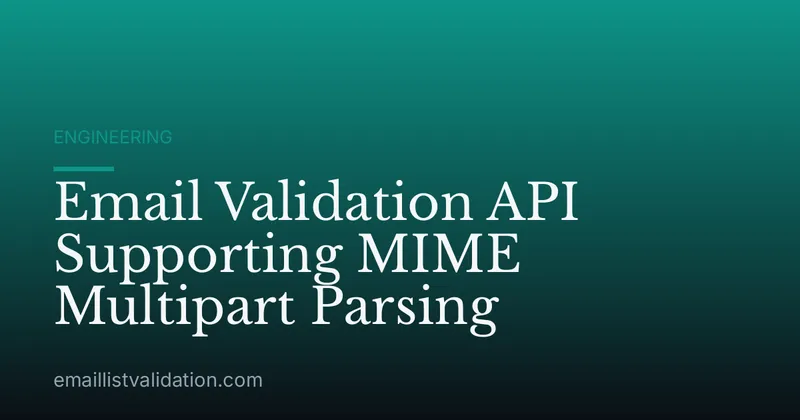 Email Validation API Supporting MIME Multipart Parsing