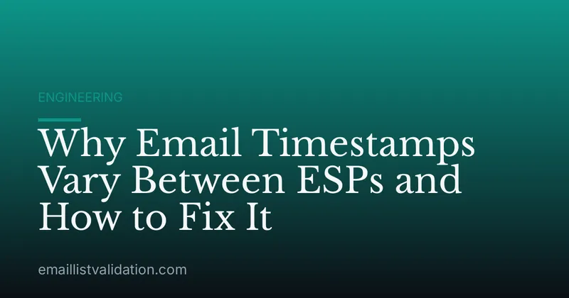 Why Email Timestamps Vary Between ESPs and How to Fix It