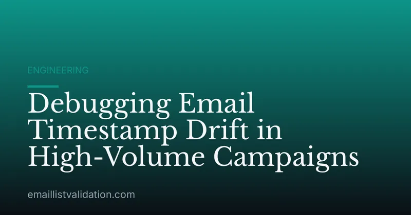 Debugging Email Timestamp Drift in High-Volume Campaigns