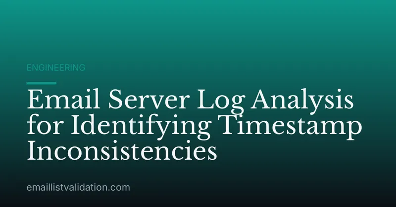 Email Server Log Analysis for Identifying Timestamp Inconsistencies