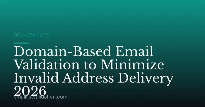 Domain-Based Email Validation to Minimize Invalid Address Delivery 2026