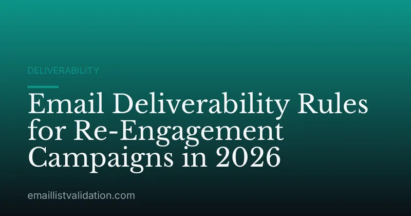 Email Deliverability Rules for Re-Engagement Campaigns in 2026