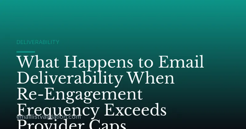 What Happens to Email Deliverability When Re-Engagement Frequency Exceeds Provider Caps