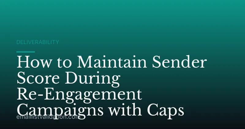 How to Maintain Sender Score During Re-Engagement Campaigns with Caps