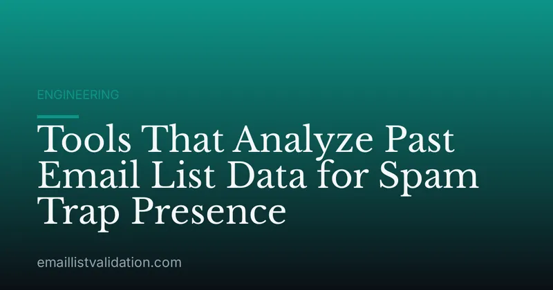 Tools That Analyze Past Email List Data for Spam Trap Presence