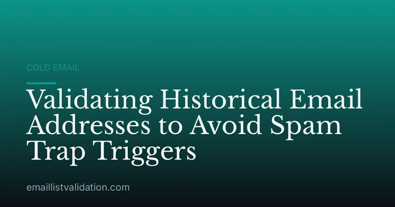 Validating Historical Email Addresses to Avoid Spam Trap Triggers