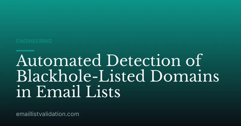 Automated Detection of Blackhole-Listed Domains in Email Lists