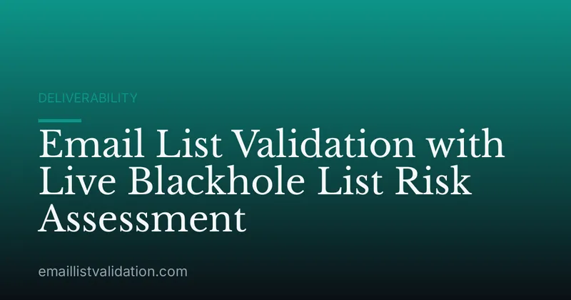 Email List Validation with Live Blackhole List Risk Assessment