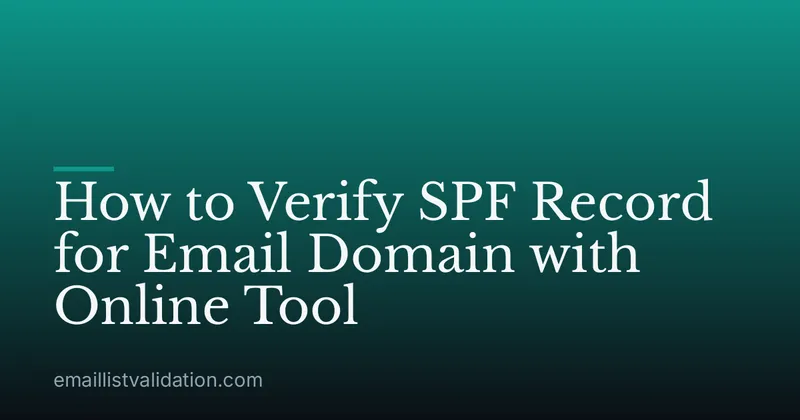 How to Verify SPF Record for Email Domain with Online Tool