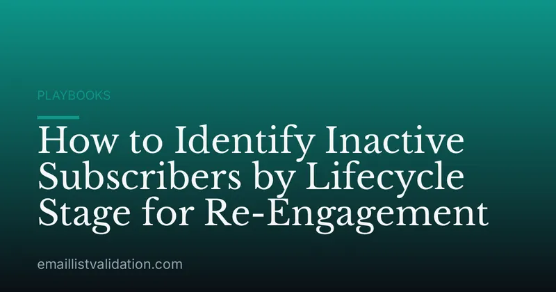 How to Identify Inactive Subscribers by Lifecycle Stage for Re-Engagement