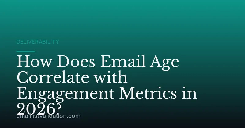 How Does Email Age Correlate with Engagement Metrics in 2026?