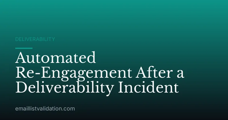 Automated Re-Engagement After a Deliverability Incident