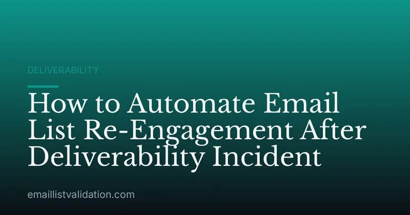 How to Automate Email List Re-Engagement After Deliverability Incident