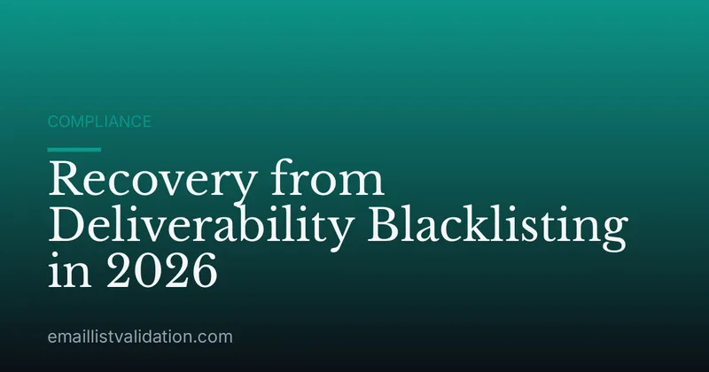 Recovery from Deliverability Blacklisting in 2026