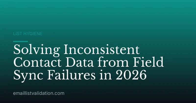 Solving Inconsistent Contact Data from Field Sync Failures in 2026