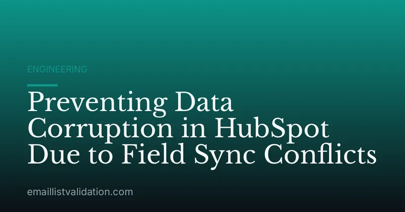 Preventing Data Corruption in HubSpot Due to Field Sync Conflicts