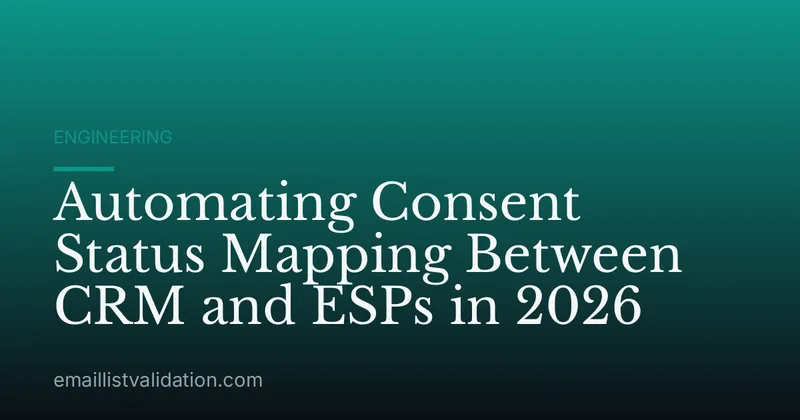 Automating Consent Status Mapping Between CRM and ESPs in 2026