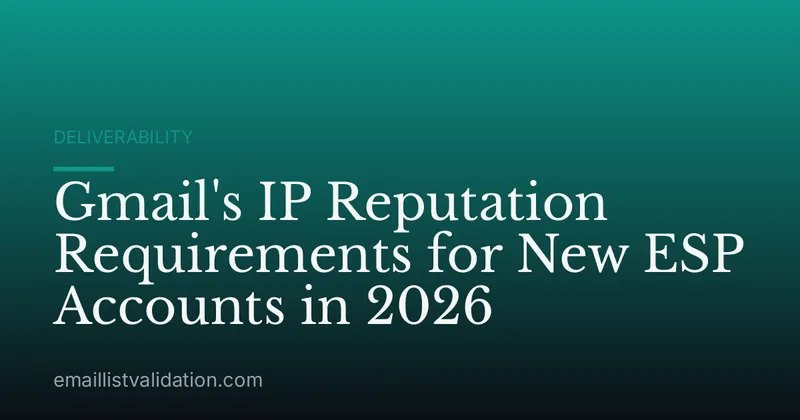Gmail's IP Reputation Requirements for New ESP Accounts in 2026