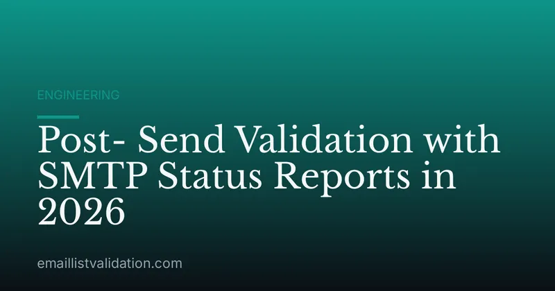 Post- Send Validation with SMTP Status Reports in 2026
