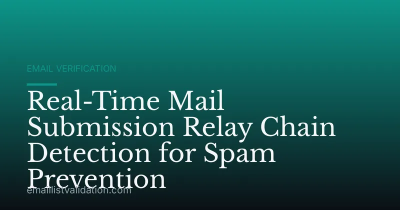 Real-Time Mail Submission Relay Chain Detection for Spam Prevention