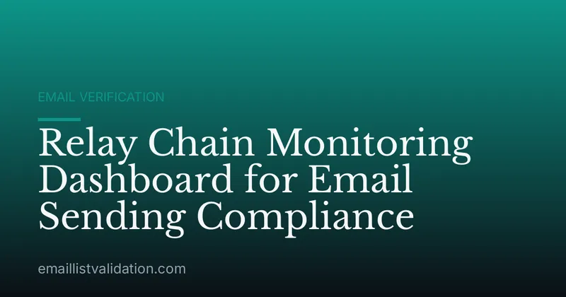 Relay Chain Monitoring Dashboard for Email Sending Compliance