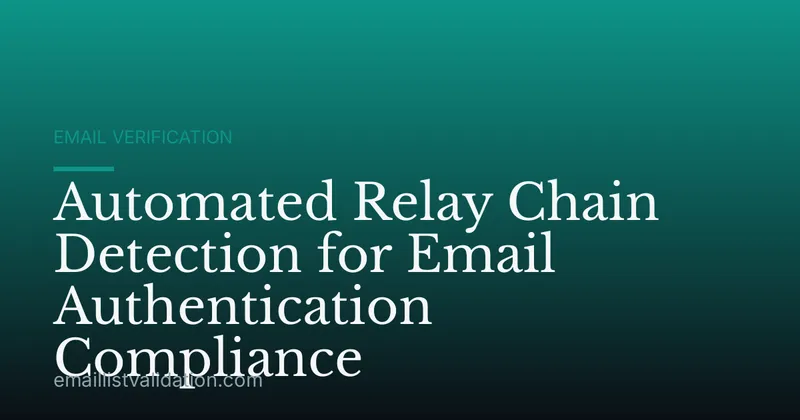 Automated Relay Chain Detection for Email Authentication Compliance