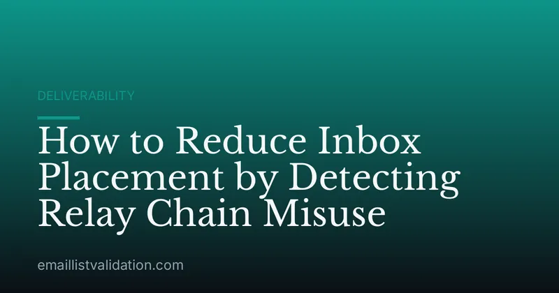 How to Reduce Inbox Placement by Detecting Relay Chain Misuse