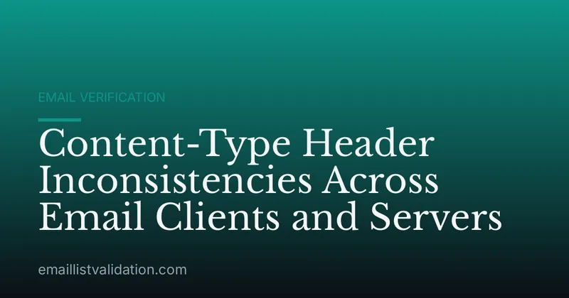 Content-Type Header Inconsistencies Across Email Clients and Servers
