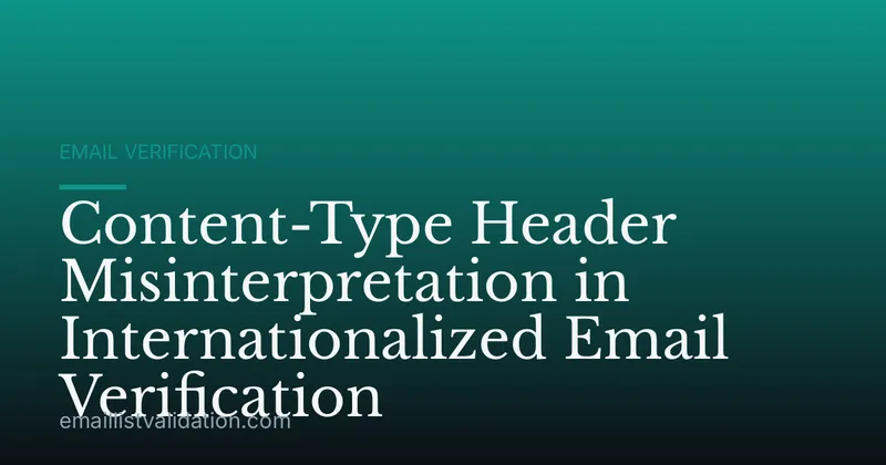 Content-Type Header Misinterpretation in Internationalized Email Verification