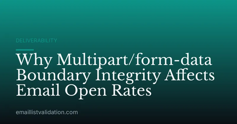 Why Multipart/form-data Boundary Integrity Affects Email Open Rates