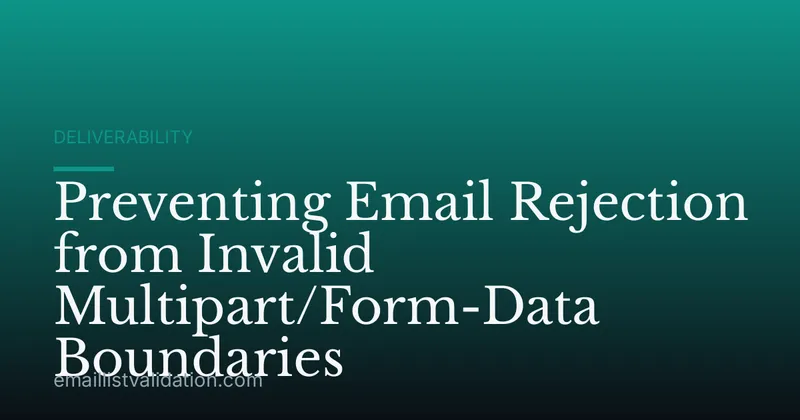 Preventing Email Rejection from Invalid Multipart/Form-Data Boundaries
